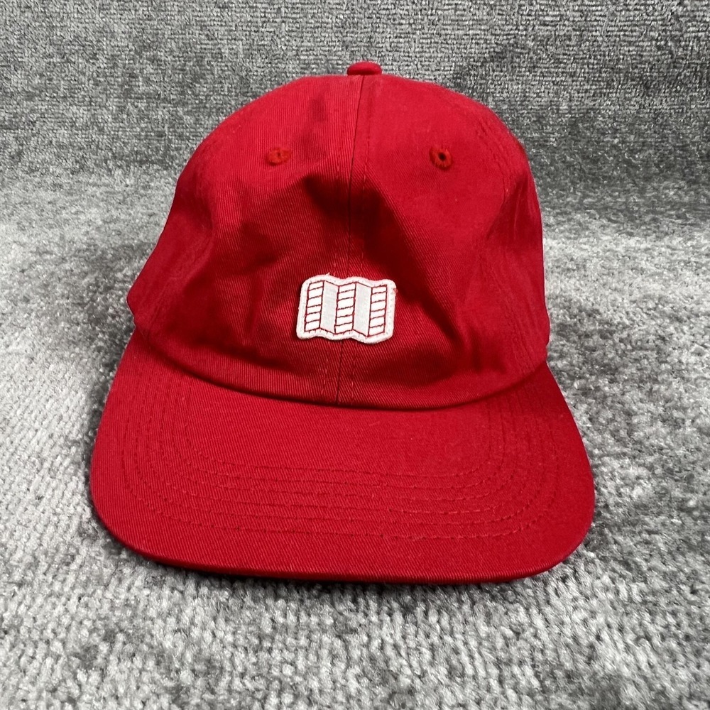 Topo Designs Hat Cap Strap Back Mens One Size Red Cotton Twill Outdoor Hike Camp